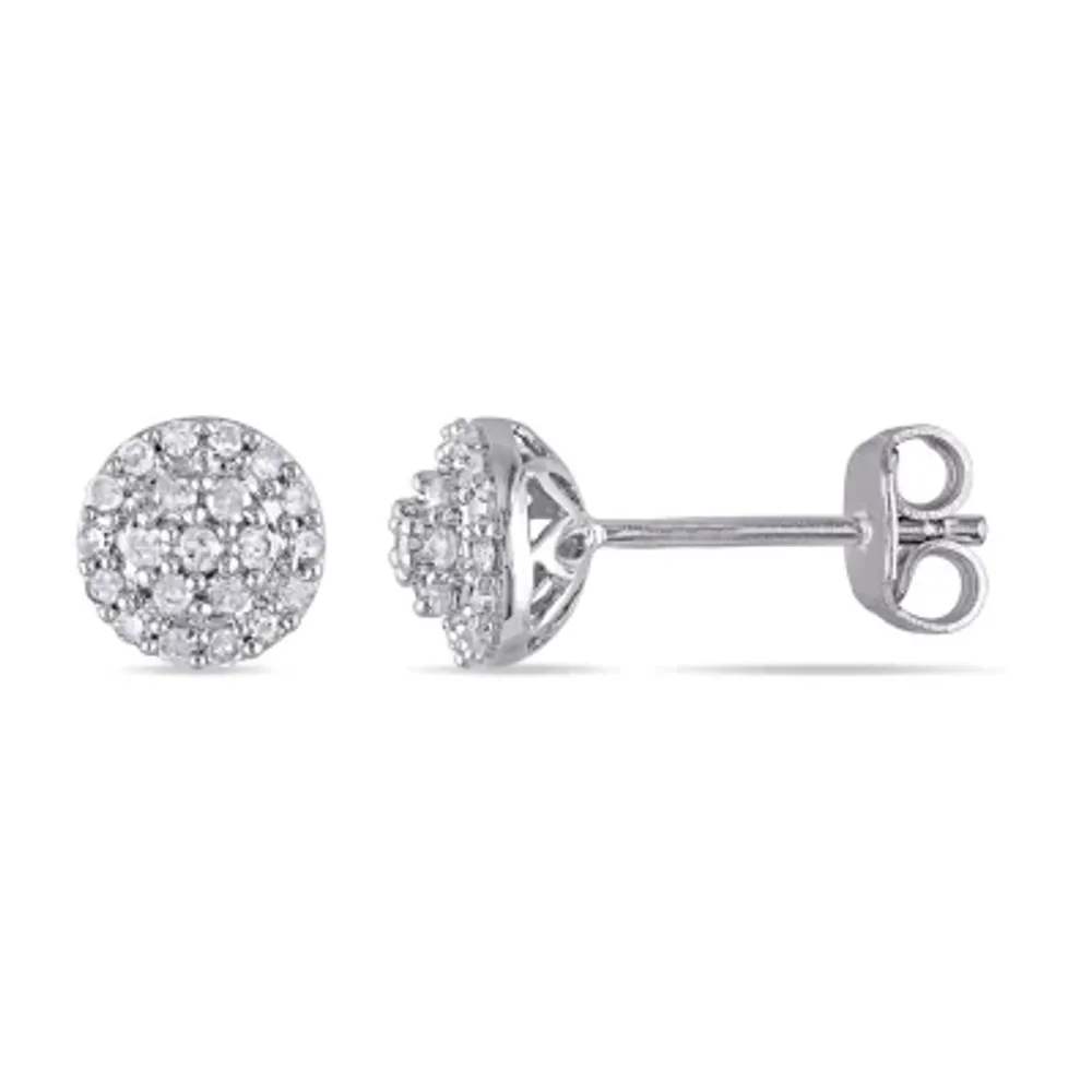 1/4 CT. T.W. Natural White Diamond Sterling Silver 6.3mm Stud Earrings