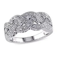 1/8 CT. T.W. Natural White Diamond Sterling Silver Band