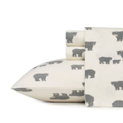 Eddie Bauer® Bear Family Easy Care Flannel Sheet Set