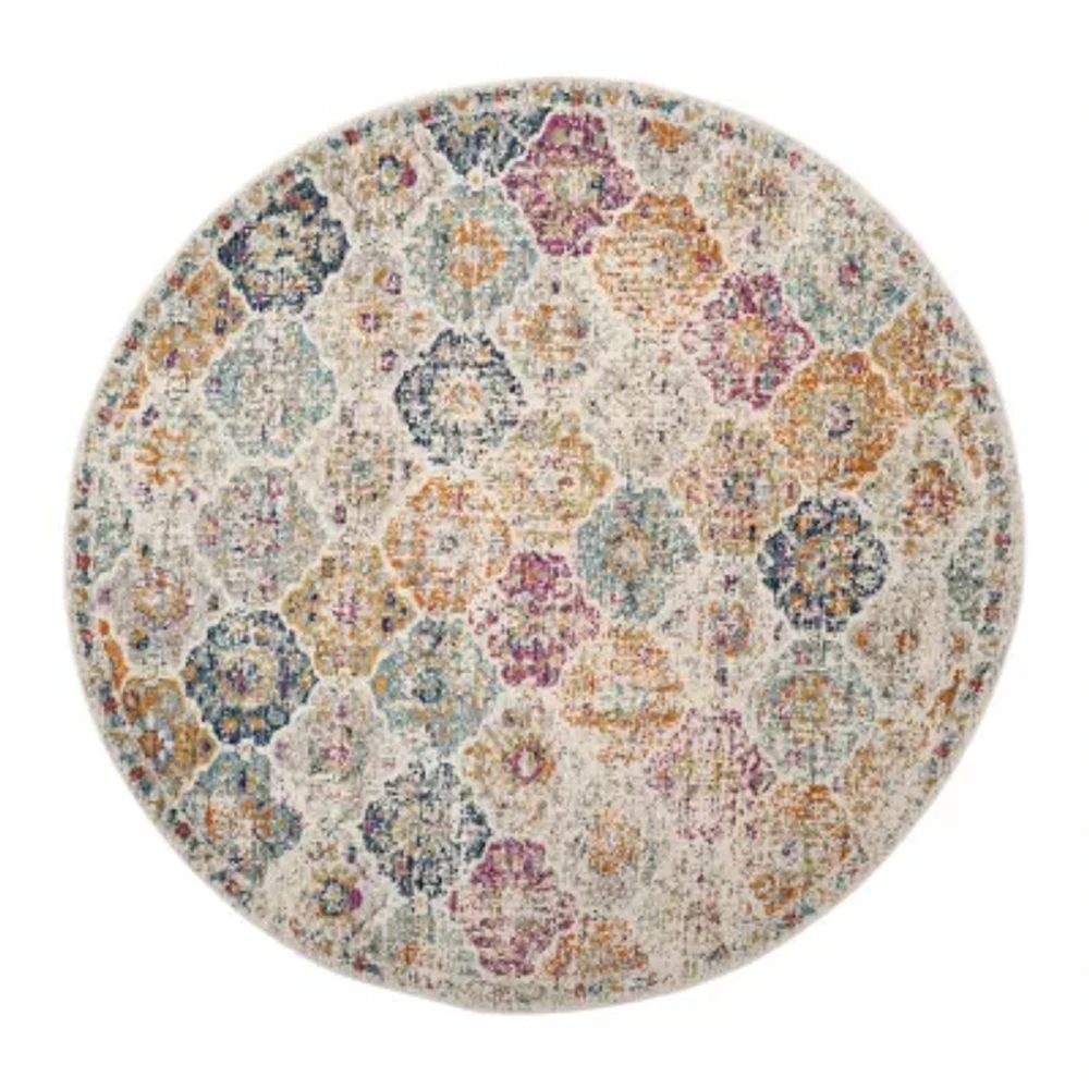 Safavieh Madison Collection Sally Geometric Round Area Rug