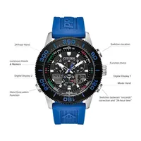 Citizen Promaster Sailhawk Mens Chronograph Blue Strap Watch Jr4068-01e