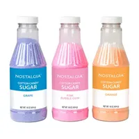 Nostalgia Cotton Candy Flossing Sugar - Grape, Pink Bubble Gum, Orange - 3 Pack