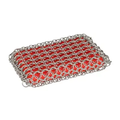 Lodge Cookware Red Chainmail Scrubbing Pad
