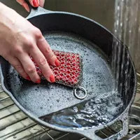 Lodge Cookware Red Chainmail Scrubbing Pad