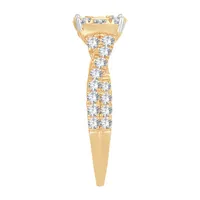Womens 1 CT. T.W. Natural White Diamond 14K Gold Round Engagement Ring