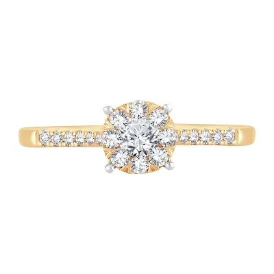 Womens / CT. T.W. Natural White Diamond 10K Gold Round Engagement Ring