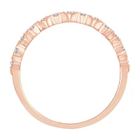 1/6 CT. T.W. Natural White Diamond 10K Rose Gold Wedding Band
