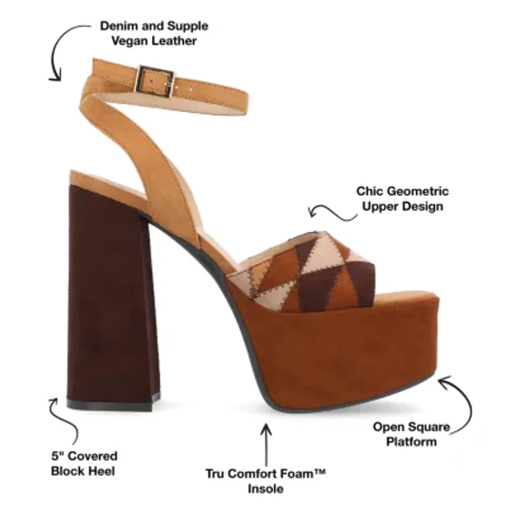 Journee Collection Womens Asherby Heeled Sandals