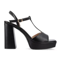 Journee Collection Womens Parson Heeled Sandals