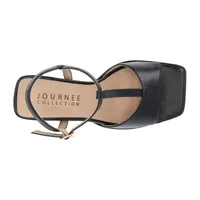 Journee Collection Womens Parson Heeled Sandals