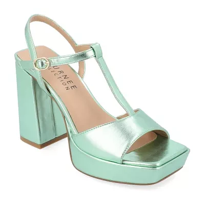 Journee Collection Womens Parson Heeled Sandals