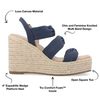 Journee Collection Womens Santorynn Wedge Sandals