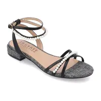 Journee Collection Womens Tulsi Ankle Strap Flat Sandals