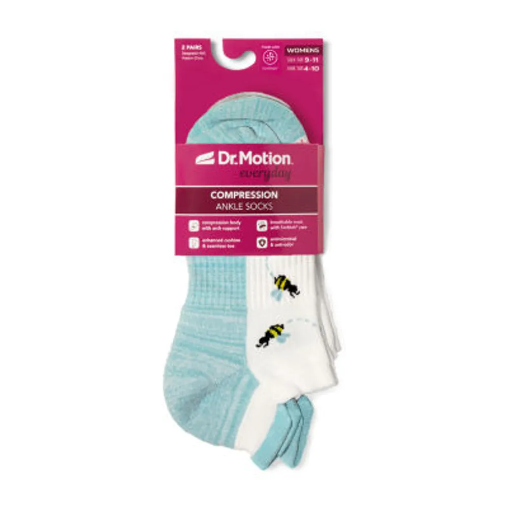 Dr Motion 2 Pair Low Cut Compression Socks Womens