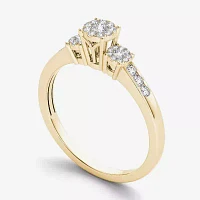 1/3 CT.T.W. Natural Diamond 10K Yellow Gold Engagement Ring