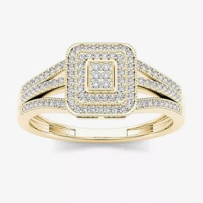 1/6 CT.T.W. Natural Diamond 10K Yellow Gold Engagement Ring