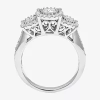 (I / SI2) Love Lives Forever Womens 1 CT. T.W. Lab Grown White Diamond 10K or 14K Gold Round 3-Stone Engagement Ring