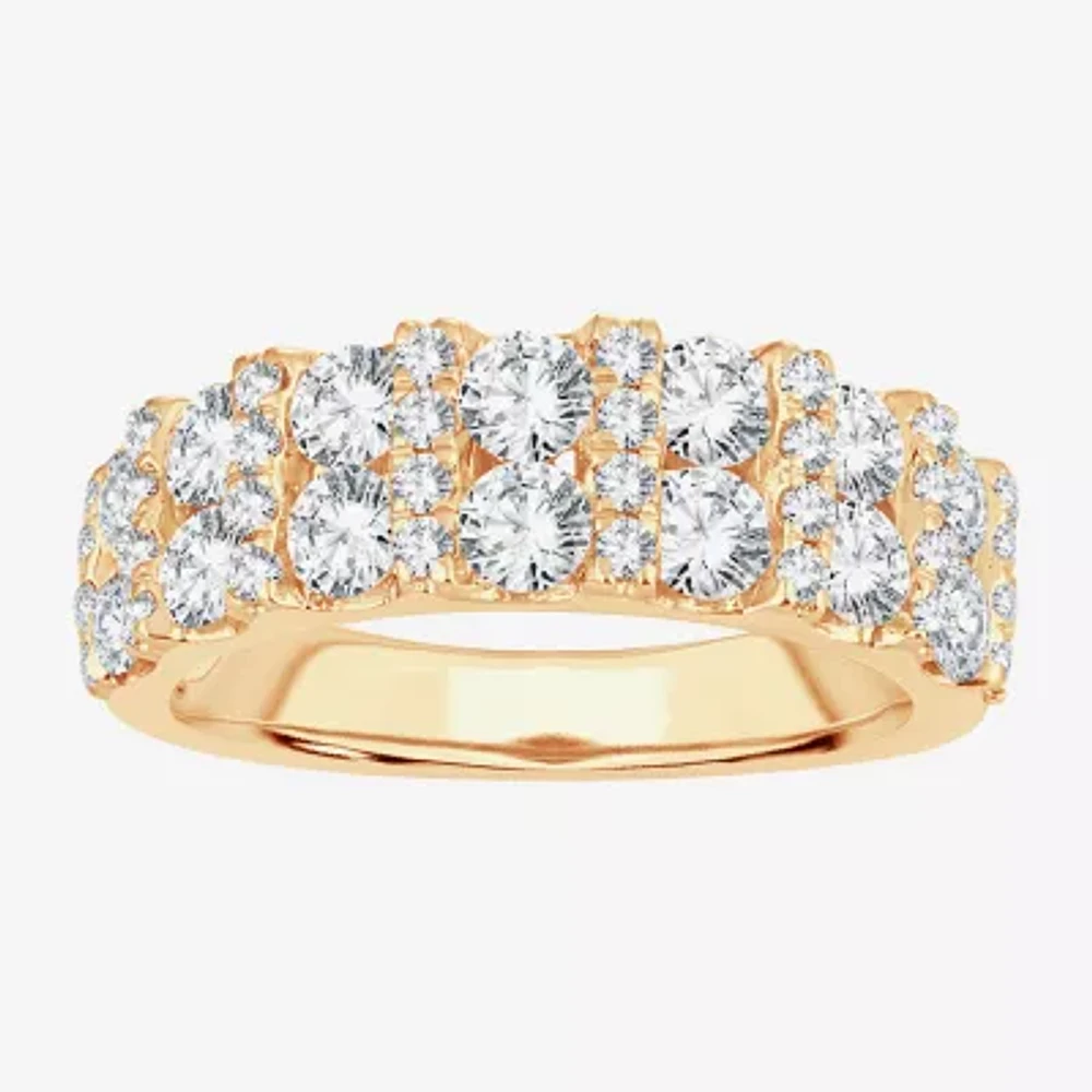 2 CT. T.W. Natural White Diamond 10K Gold Anniversary Wedding Band