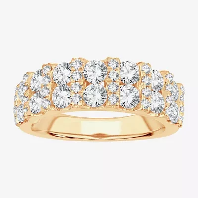 2 CT. T.W. Natural White Diamond 10K Gold Anniversary Wedding Band
