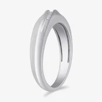 5.5MM Diamond Accent Natural White Sterling Silver Wedding Band