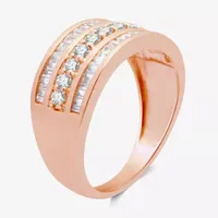 1 CT. T.W. Natural White Diamond 10K Rose Gold Anniversary Band