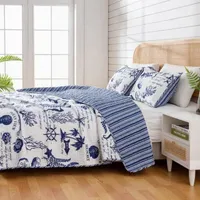 Linery Nautical Pattern Reversible Quilt Set