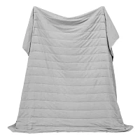 Linery Textured Spandex Solid Reversible Quilt Set