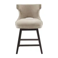 Madison Park Janet Counter Height Upholstered Swivel Bar Stool