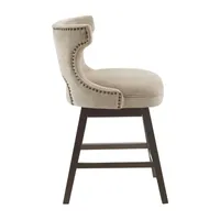 Madison Park Janet Counter Height Upholstered Swivel Bar Stool