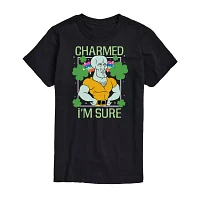 Mens Short Sleeve St. Patrick's Day Spongebob Graphic T-Shirt