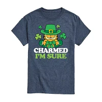 Mens Short Sleeve St. Patrick's Day Garfield Graphic T-Shirt