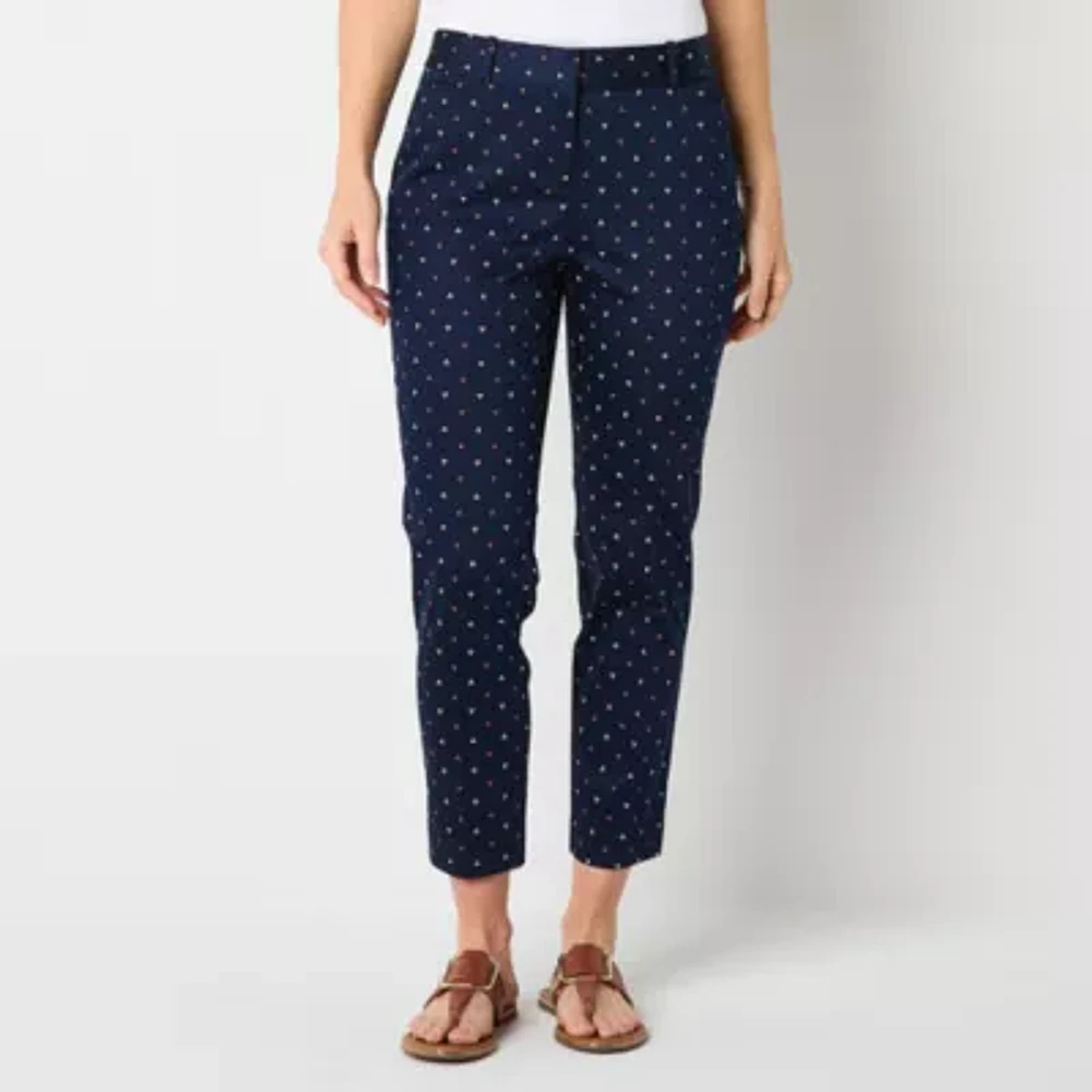 Liz Claiborne Emma Womens Mid Rise Slim Pant