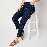 Liz Claiborne Emma Womens Mid Rise Slim Pant