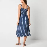 a.n.a Womens Sleeveless Striped Maxi Dress