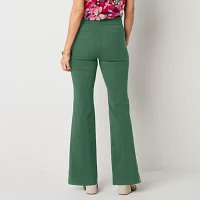 Liz Claiborne-Tall Lisa Womens Mid Rise Flare Pull-On Pants