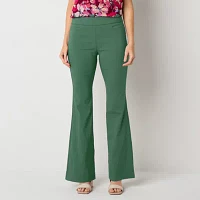 Liz Claiborne-Tall Lisa Womens Mid Rise Flare Pull-On Pants