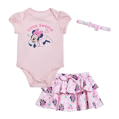 Disney Baby Girls 3-pc. Minnie Mouse Skirt Set