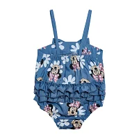 Disney Baby Girls 2-pc. Minnie Mouse Shortall Set