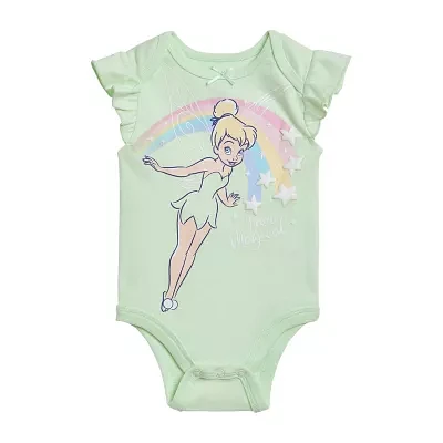 Tinkerbell Baby Girls Short Sleeve Tinker Bell Bodysuit