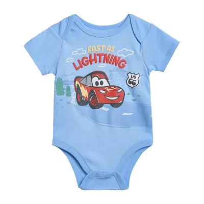 Disney Baby Boys Short Sleeve Cars Bodysuit