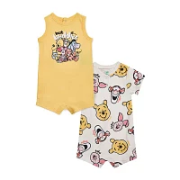 Disney Baby Boys 2-pc. Short Sleeve Winnie The Pooh Romper