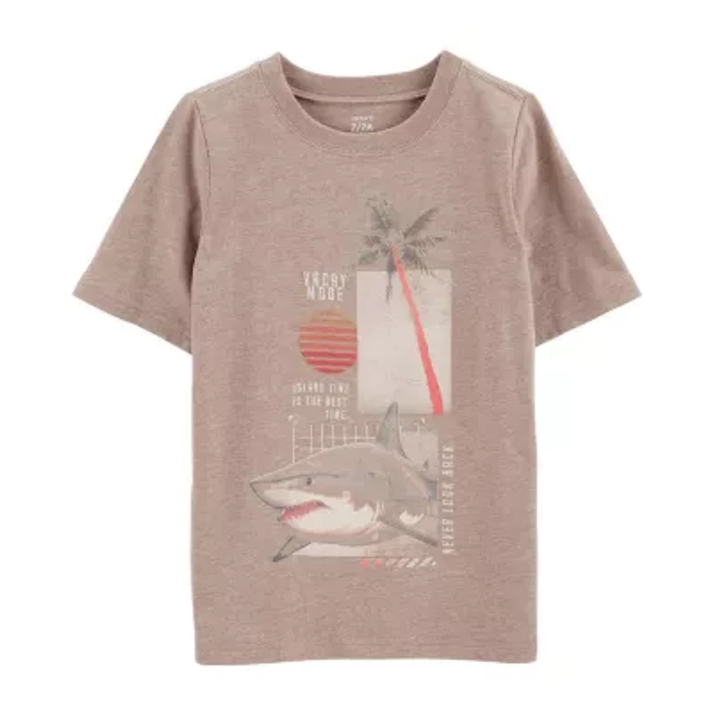 Carter's Little & Big Boys Round Neck Short Sleeve Graphic T-Shirt