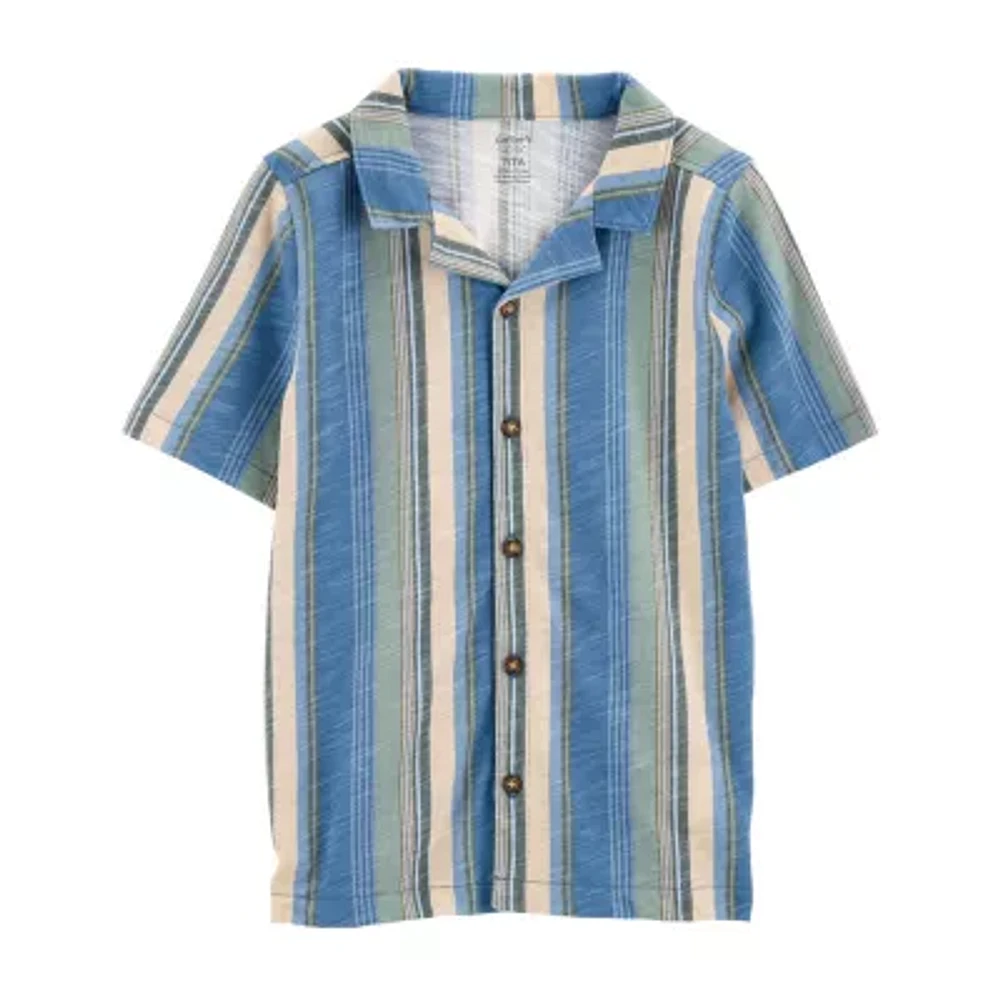 Carter's Little & Big Boys Short Sleeve Button-Down Shirt