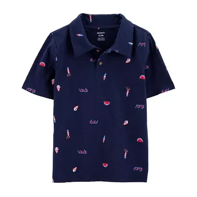 Carter's Little & Big Boys Americana Short Sleeve Polo Shirt