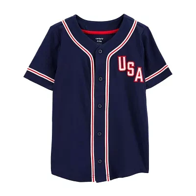 Carter's Little & Big Boys Americana Short Sleeve Button-Down Shirt