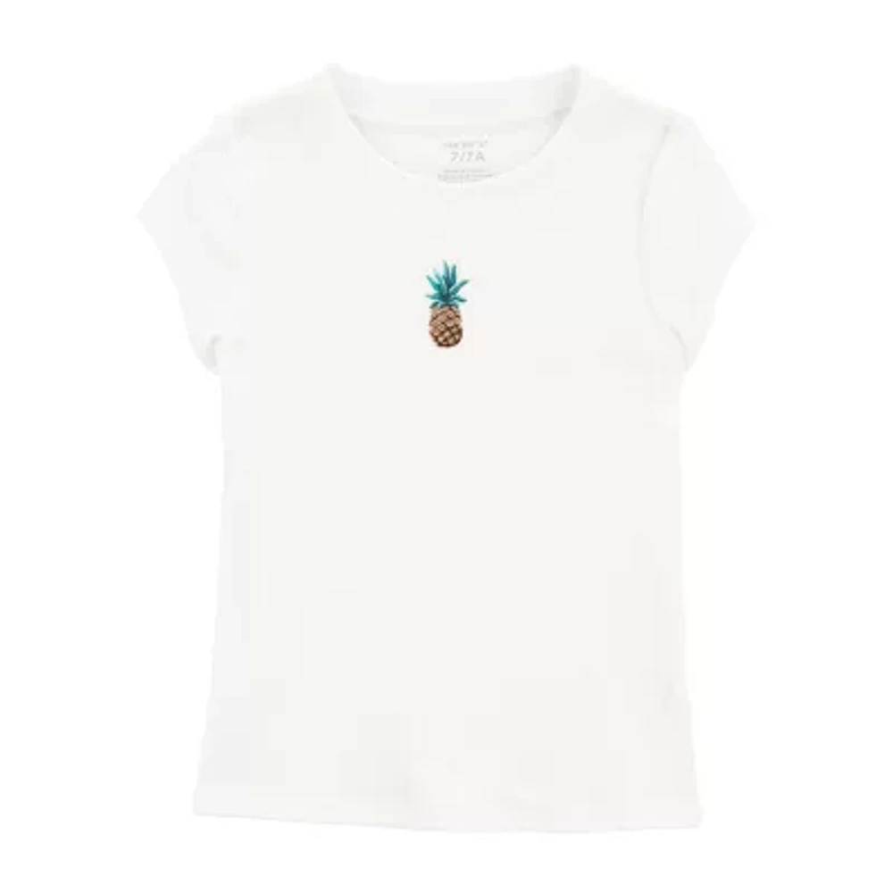 Carter's Little & Big Girls Round Neck Short Sleeve Graphic T-Shirt