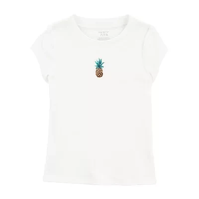 Carter's Little & Big Girls Round Neck Short Sleeve Graphic T-Shirt