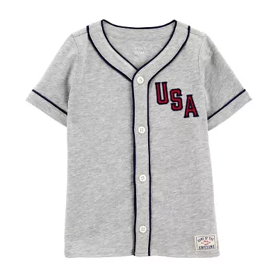 Carter's Toddler Boys Americana Short Sleeve Button-Down Shirt