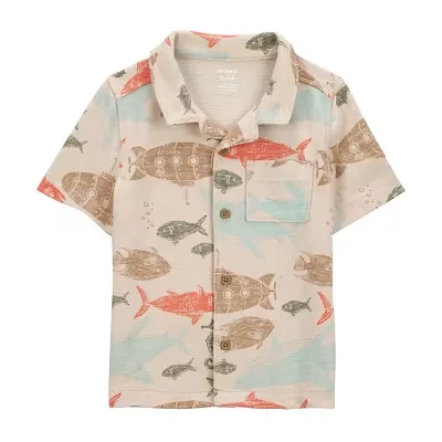 Carter's Toddler Boys Short Sleeve Button-Down Shirt