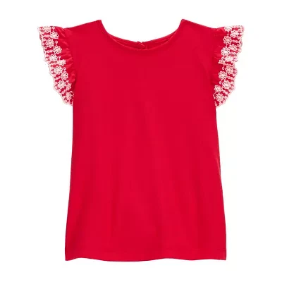 Oshkosh Toddler Girls Round Neck Short Sleeve T-Shirt